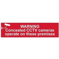 Scan Warning Concealed Cctv Camera - Pvc Sign 200 X 50mm