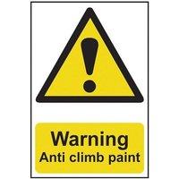 Scan Warning Anti Climb Paint - Pvc Sign 200 X 300mm