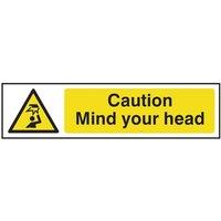 Scan Caution Mind Your Head - Pvc Sign 200 X 50mm