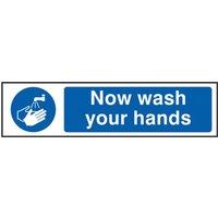 Scan Now Wash Your Hands - Pvc Sign 200 X 50mm