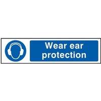 Scan Wear Ear Protection - Pvc Sign 200 X 50mm