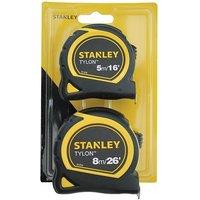 Stanley Tylon Pocket Tapes 5m 16ft 8m 26ft (twin Pack)