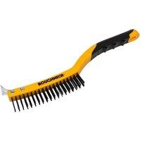 Roughneck Wire Brush Soft Grip With Scraper