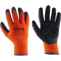 Scan Thermal Latex Coated Gloves in Black | Size: 2XL