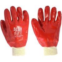 Scan Pvc Knitwrist Gloves - L (size 9)