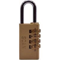 Scan Brass Combination Padlock