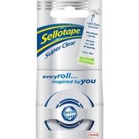 Sellotape Super Clear Sticky Tape - 1 Roll 18mm X 25m