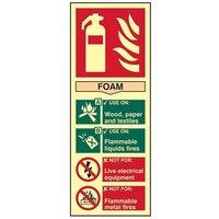 Scan Fire Extinguisher Composite Foam - Photoluminescent 75 X 200mm