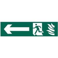 Scan Running Man Arrow Left - Pvc Sign 200 X 50mm