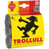 Trollull Steel Wool Pads, Assorted Grades (pack 3)