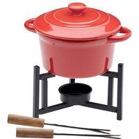 MidOcean Big Kase Ceramic 300ml Fondue Set in Red