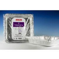 Caroline Foil Trays 60oz 227 x 227 x 38mm 2pk 1013