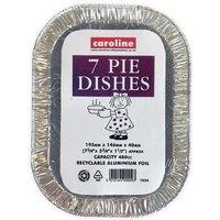 Caroline Rectangle Foil Pie Dishes 480ml 16oz 195 x 146 x 40mm 7pk 1034
