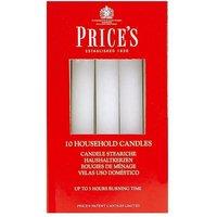 Prices Household Candles White 10pk