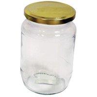Tala Round Pickling Jar with Gold Screw Top Lid 900g 2lb