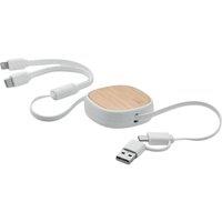 MidOcean Togobam Rectangle USB Charger in White