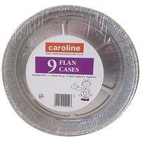 Caroline Foil Flan Cases 475ml 6 x 1" 164 x 27mm 9pk 1052