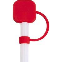 Floso Sip Silicone Straw Protector in Red