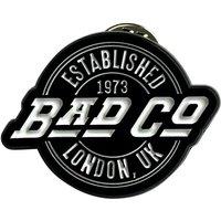 Bad Company Est 1973 Pin Circle Logo Badge in Black