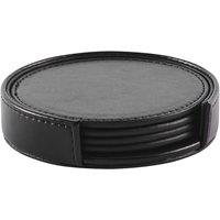 MidOcean Posa PU Coaster Set in Black
