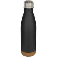 Floso Cove Cork Double Wall 500ml Insulated Water Bottle in Black