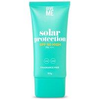 Give Me Broad Spectrum SPF50 Sun Cream - Facial Sunscreen Moisturiser in Blue | Size: 50g