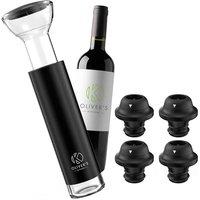 Oliver's Kitchen Vacuum Wine Saver Set Pump in Black