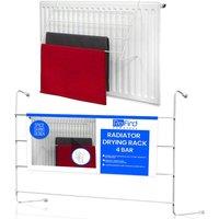 ReFind [2Pcs] Radiator Drying Rack 4 Tier Airer for Clothes (50x14.5x34.5cm) in White | Size: 50x14.5x34.5 cm