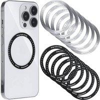ReFind [6pcs] MagSafe Ring for Phone Conversion Wireless Charger & Wallet in Black