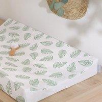 The Tiny Bed Company Anti-Roll Changing Mat - Palm Bay (Lush Green) in Bright Green