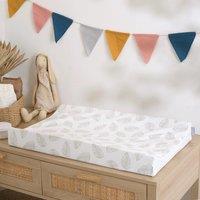 The Tiny Bed Company Anti-Roll Changing Mat - Palm Bay (Natural Stone) in Light Stone