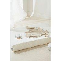 The Tiny Bed Company Luxury Anti-Roll Baby Changing Mat - With Soft Fabric Cover in White