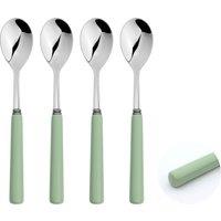 Glim & Glam Tea Spoons Porelain Handle 18/8 Stainless Steel Turquoise x4