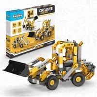 Engino Creative Builder Wheeled Loader Machinery Set in Yellow