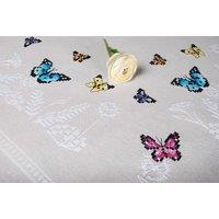 Vervaco EMB T/CLTH B/FLY DANCE - Embroidery Kit: Tablecloth: Butterfly Dance