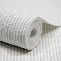 Grandeco Pinstripe Nursery Textured Wallpaper in Grey