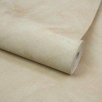 Grandeco Serra Rustic Limewash Chalk Paint Plaster Effect Textured Wallpaper in Natural | Size: 1 Pack
