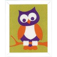 Vervaco T/KIT WISE OWL - Tapestry Kit: Wise Owl in Black