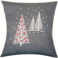 Vervaco EMB CUSH XMAS TREES - Embroidery Kit: Cushion: Christmas Trees