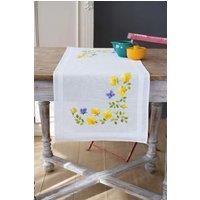 Vervaco EMB T/RUN SPRING FLWRS - Embroidery Kit: Runner: Spring Flowers