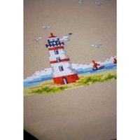 Vervaco EMB T/CLTH LIGHTHOUSE - Embroidery Kit: Tablecloth: Lighthouses