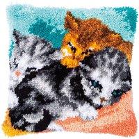 Vervaco L/HK CUSH C/KITTENS - Latch Hook Kit: Cushion: Cute Kittens