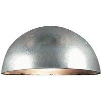 Nordlux Scor Outdoor Wall Light Silver Galv Steel Garden E14 IP33 Mains