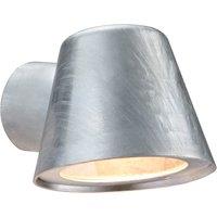 Nordlux Aleria Outdoor Wall Light Silver Galv Steel Garden GU10 IP44 Mains