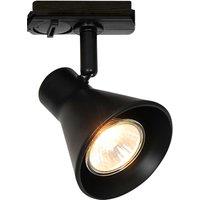 Nordlux Modern Indoor Track Spot Light Black Metal GU10 Adjustable Head - Mains Powered, IP20