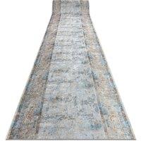 RugsX Anti-Slip Lotus Runner in Grey | Size: 80 cm x 190 cm