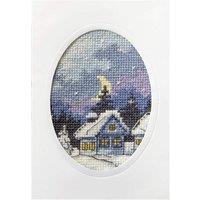 Orchidea Cross Stitch Kit: Greetings Card: Twilight Cottage