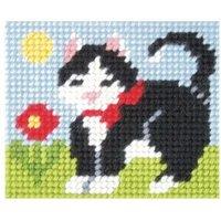 Orchidea EMB KIT KITTEN - Needlepoint Kit: My First Embroidery: Kitten in Pink
