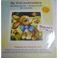 Orchidea EMB KIT SPRING TIME - Needlepoint Kit: My First Embroidery: Springtime in Black