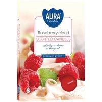 KDMD Set of 6 Scented Tealights - Raspberry Cloud in Red